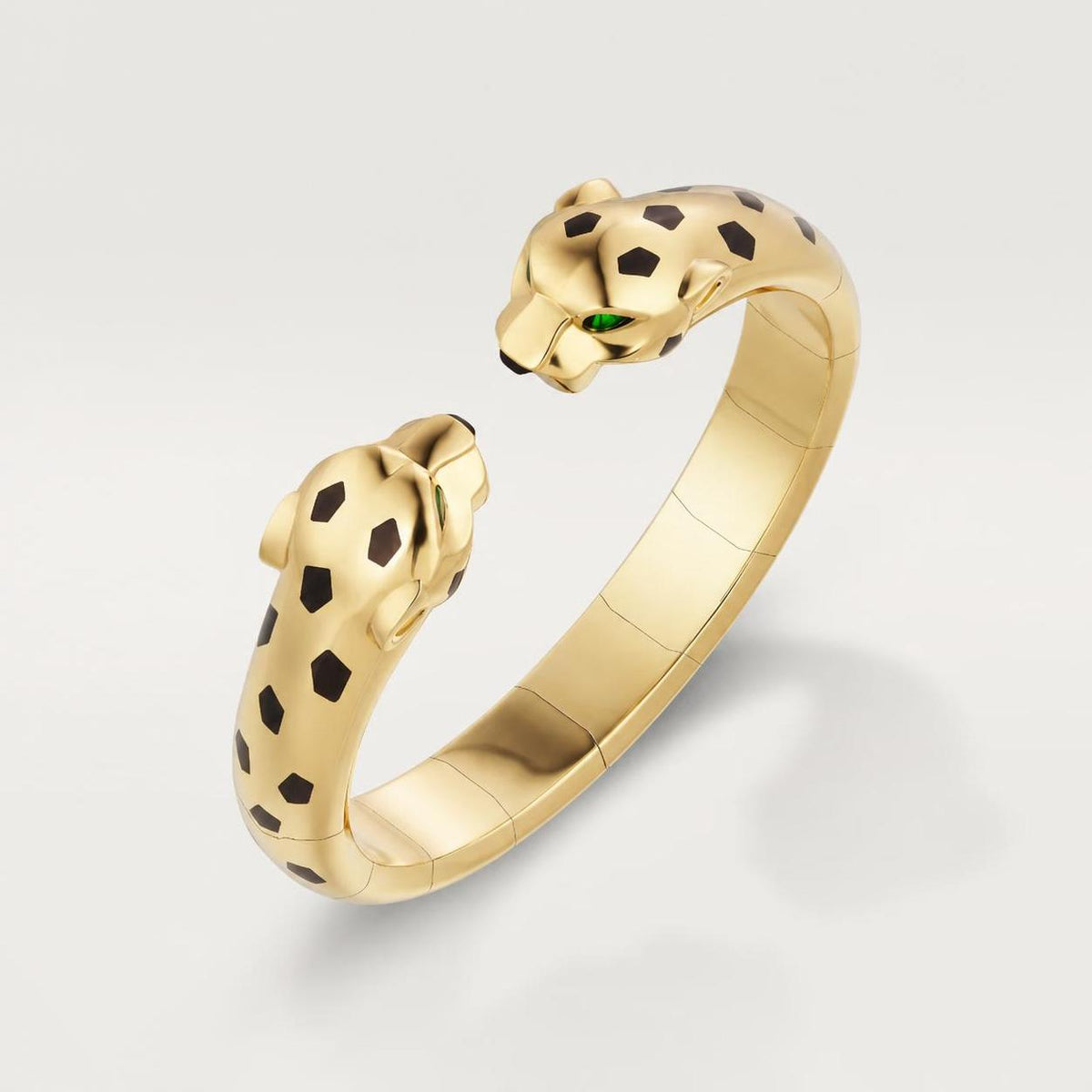 Cartier Panthère de Cartier Bracelet Articulated Black Lacquer Onyx Tsavorite Garnets 18K Yellow Gold