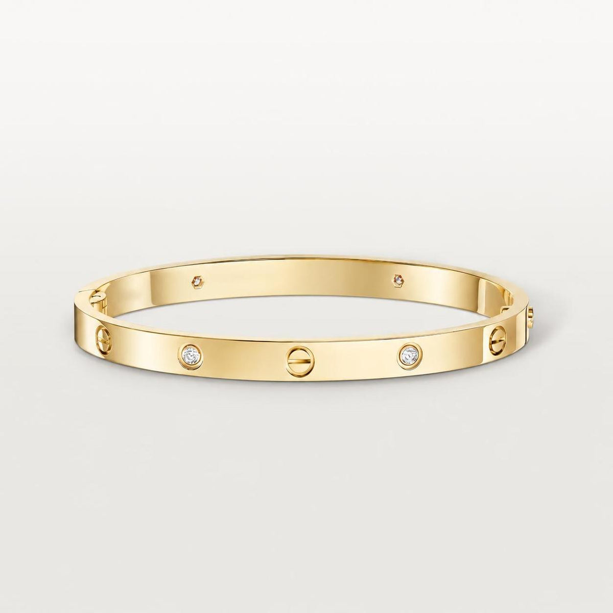 Cartier Love Bracelet Medium Model 4 Diamonds 18K Yellow Gold