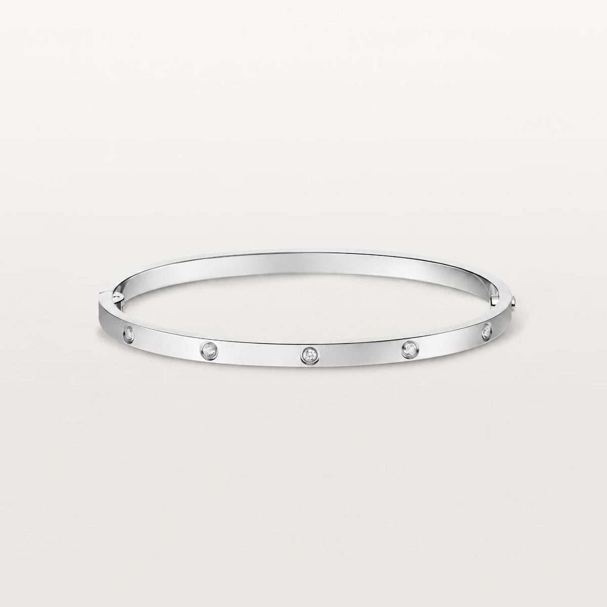 Cartier Love Bracelet Small Model 10 Diamonds 18K White Gold