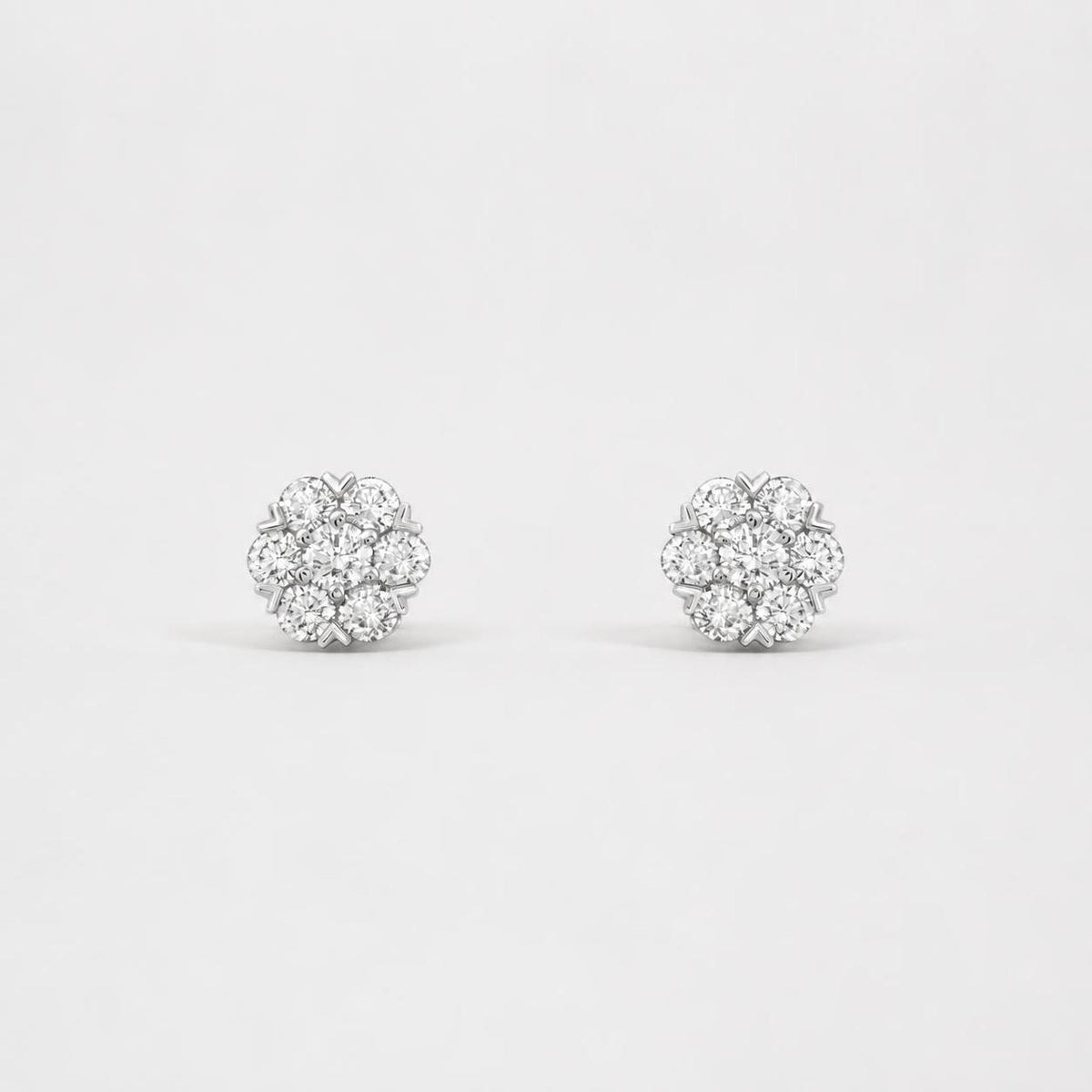 Van Cleef & Arpels Fleurette Diamond Earrings 18K White Gold