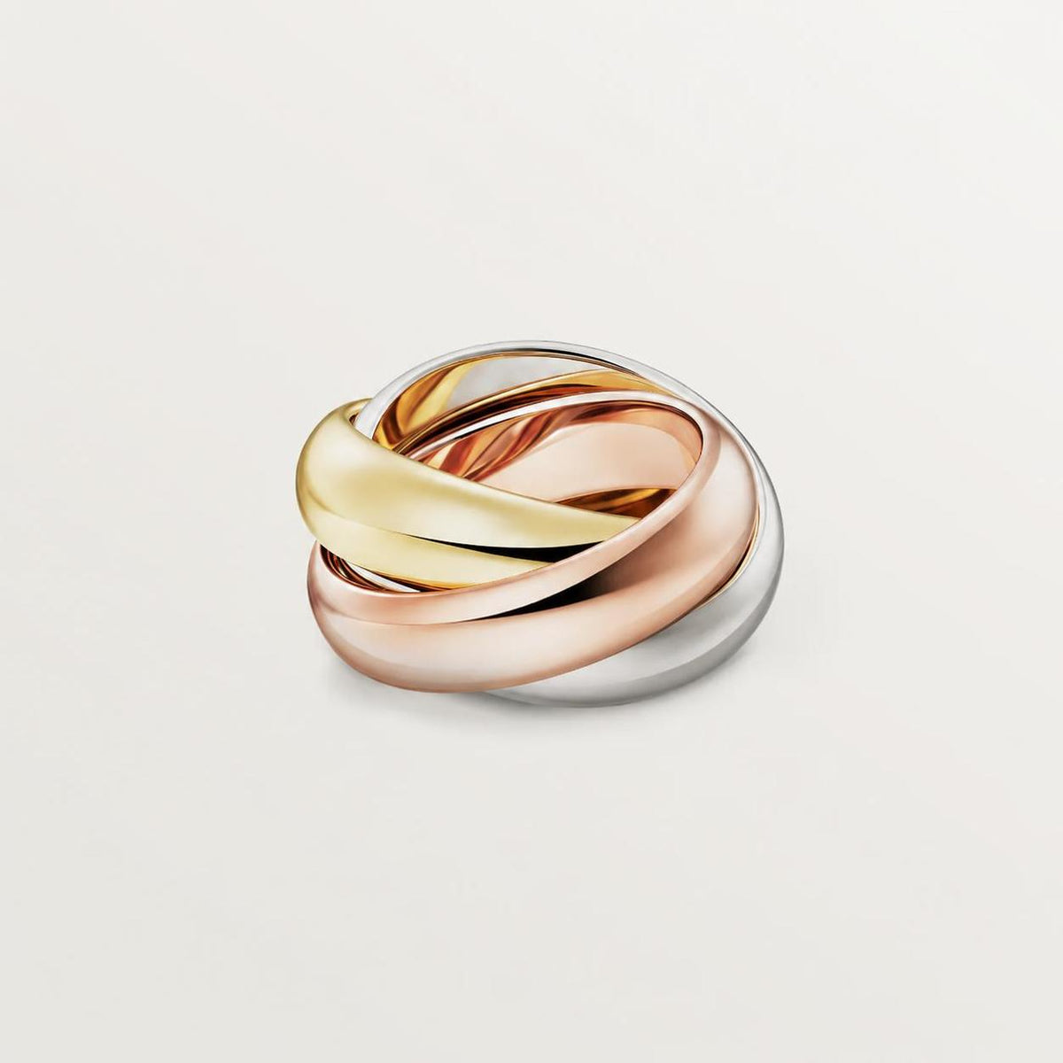 Cartier Trinity Ring Extra-Large Model 18K White, Yellow & Rose Gold