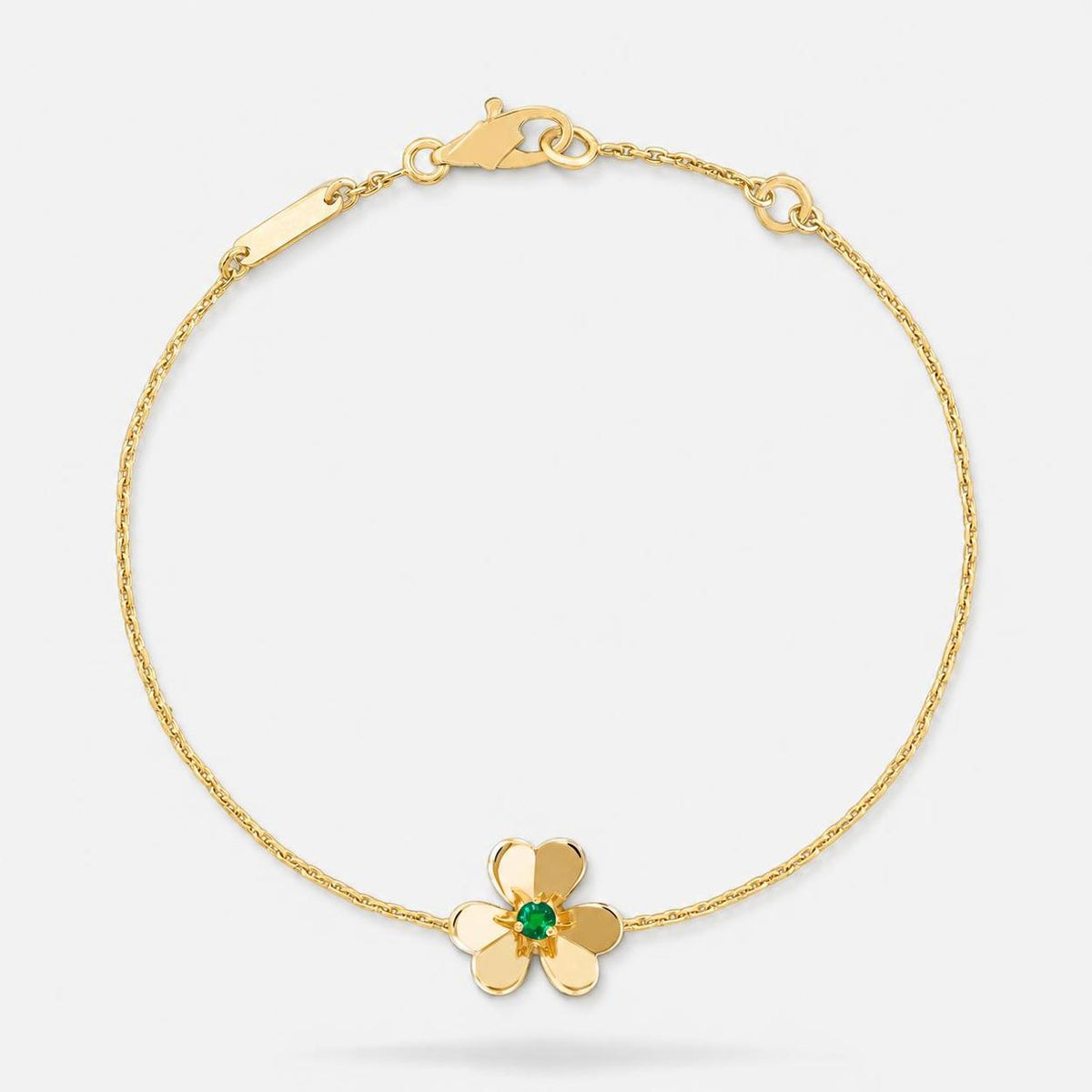Van Cleef & Arpels Frivole Emerald Mini Bracelet 18K Yellow Gold
