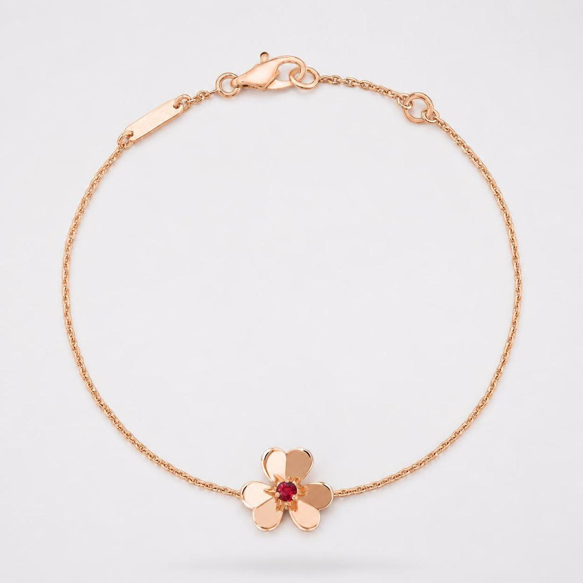 Van Cleef & Arpels Frivole Ruby Mini Bracelet 18K Rose Gold