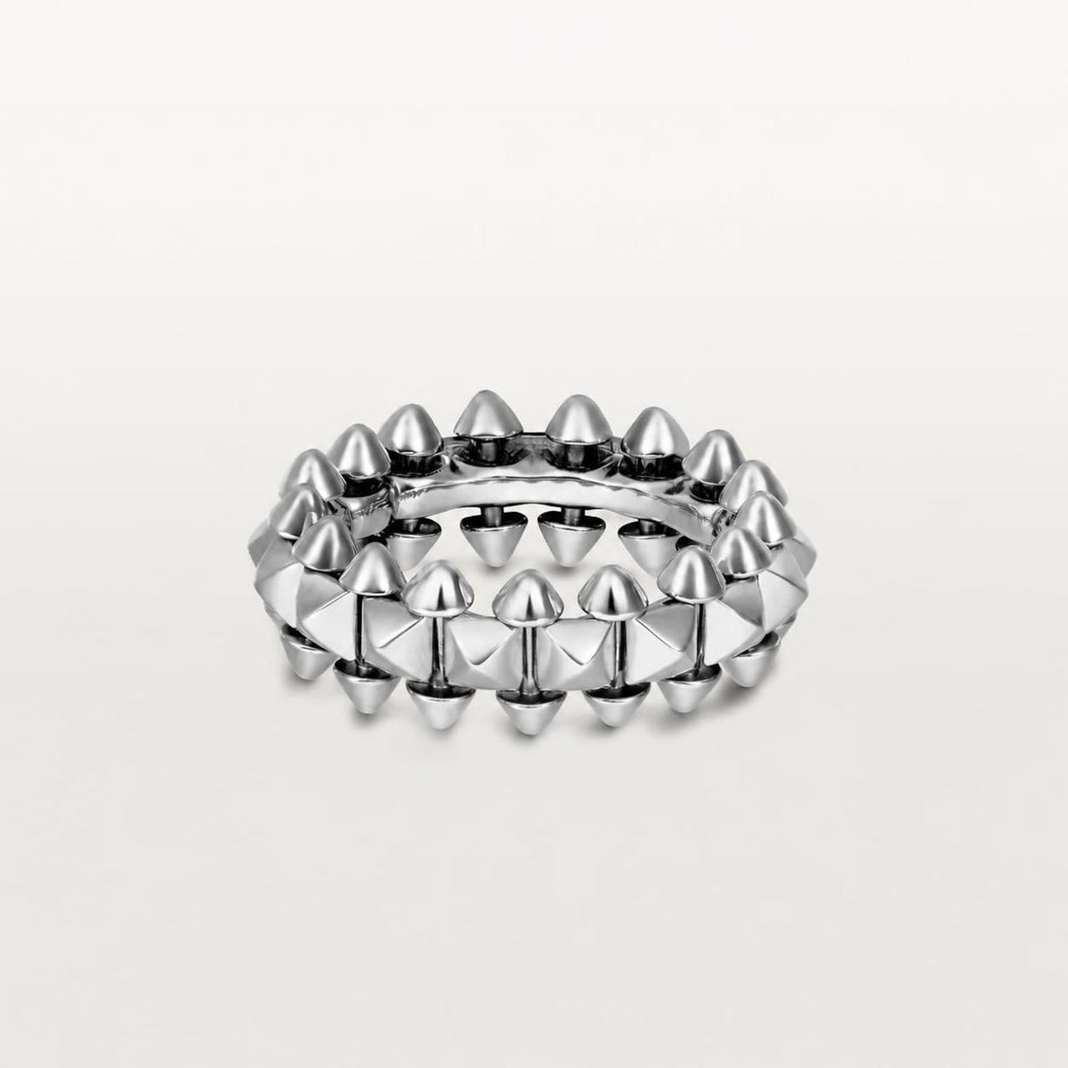 Cartier Clash de Cartier Ring Medium Model Rhodiumized 18K White Gold