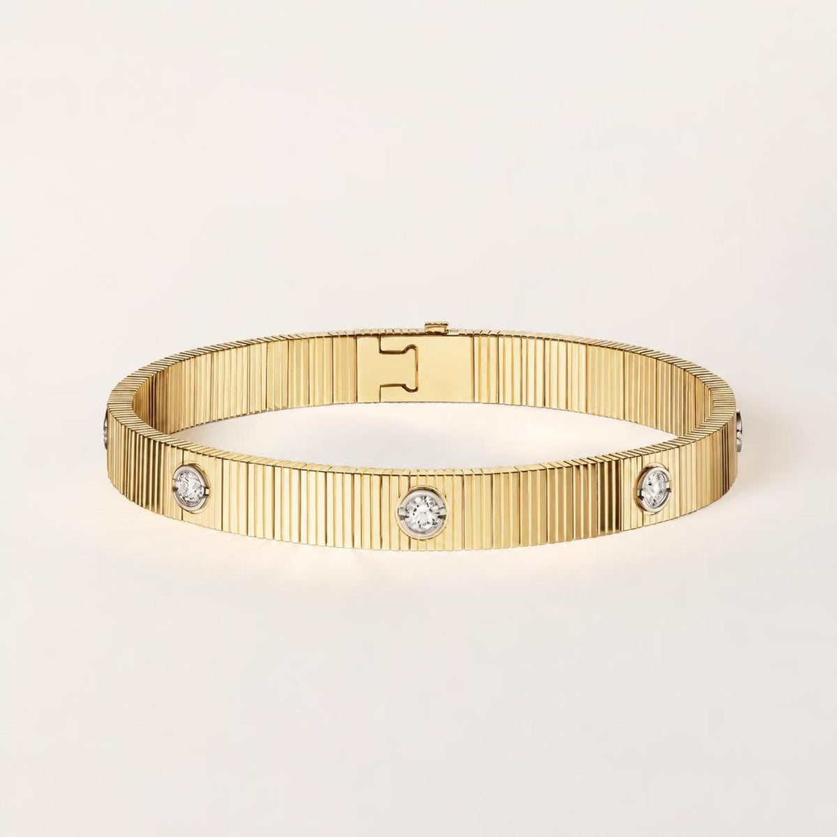Cartier Love Unlimited Bracelet Flexible Diamonds 18K Yellow & White Gold