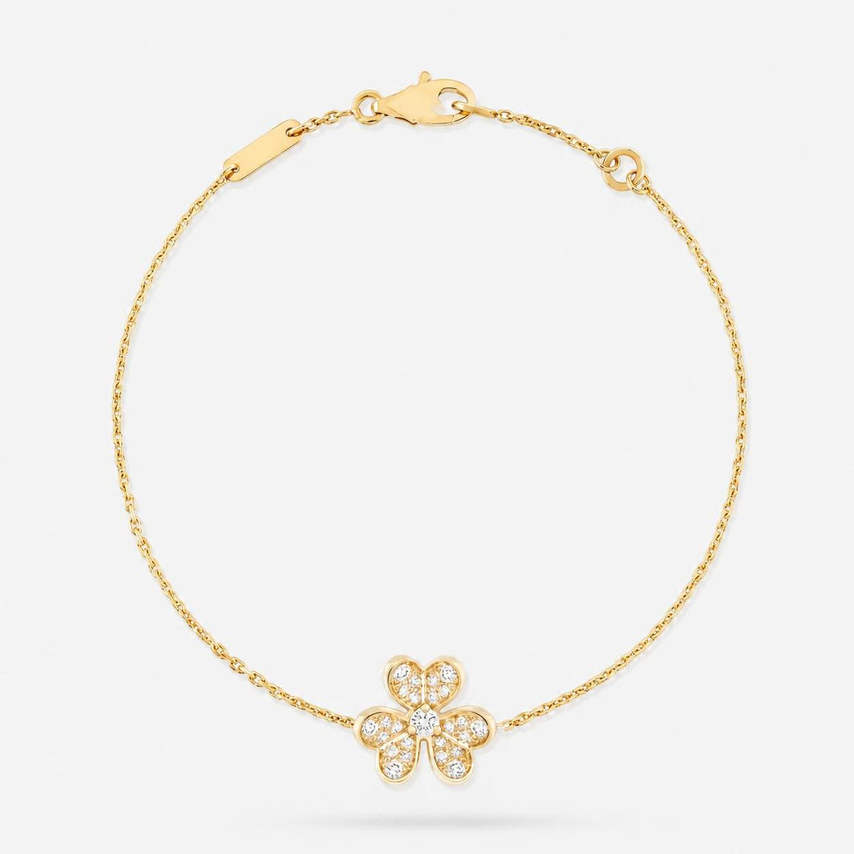Van Cleef & Arpels Frivole Diamond Mini Bracelet 18K Yellow Gold