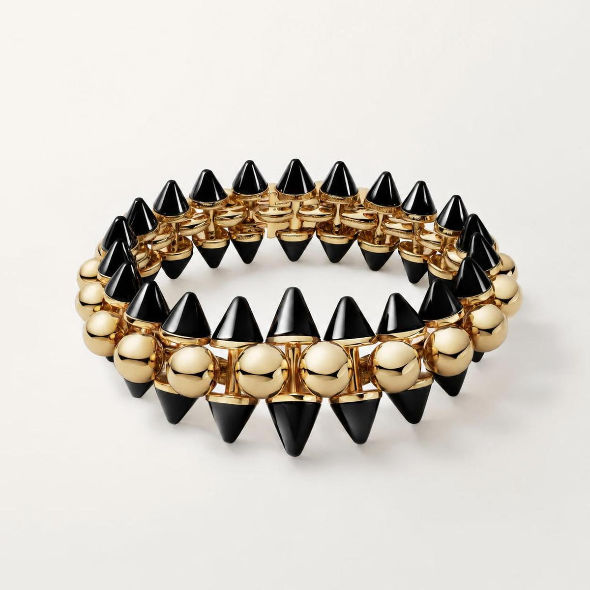 Cartier Clash de Cartier Bracelet Flexible Extra-Large Model Onyx 18K Yellow Gold
