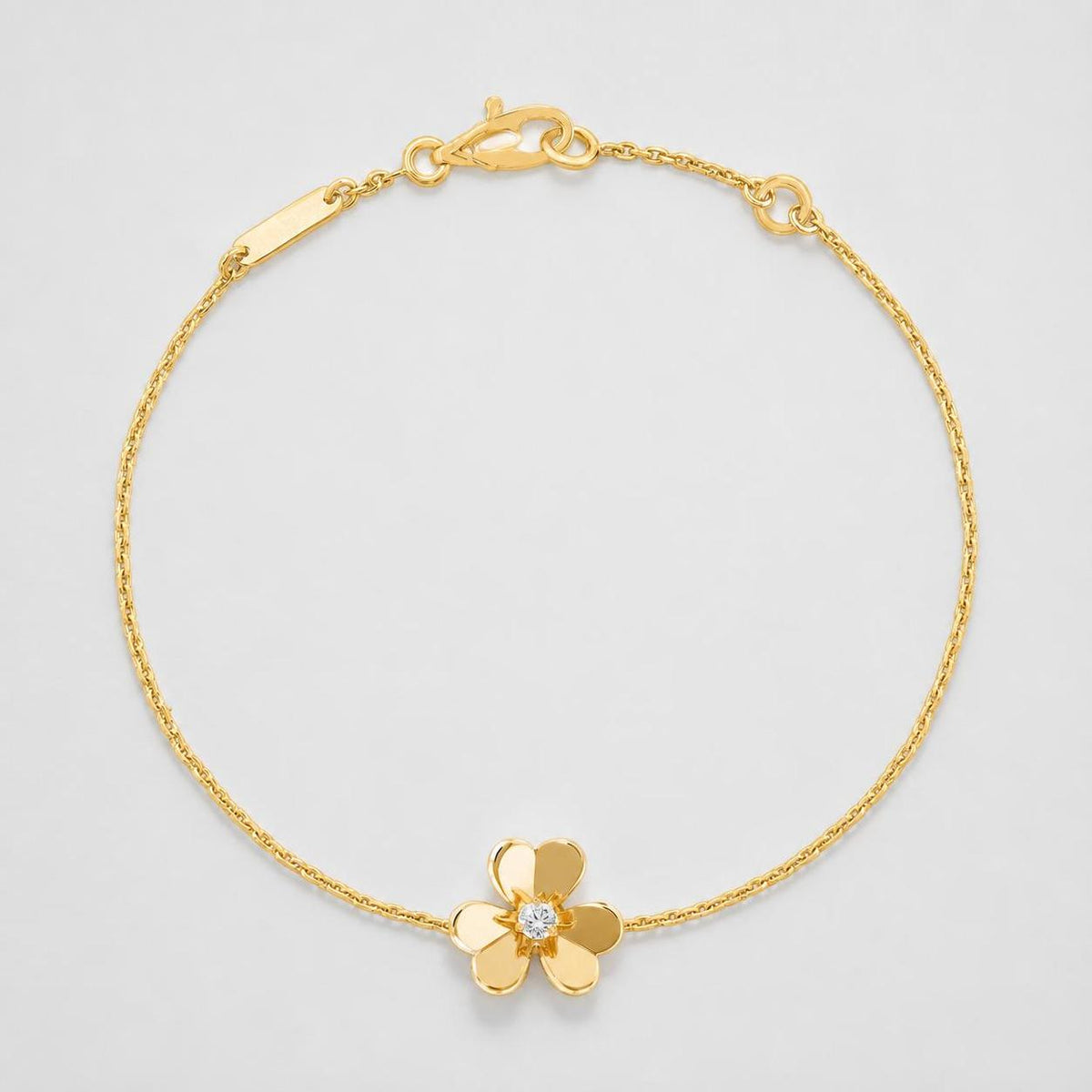Van Cleef & Arpels Frivole Diamond Mini Bracelet 18K Yellow Gold