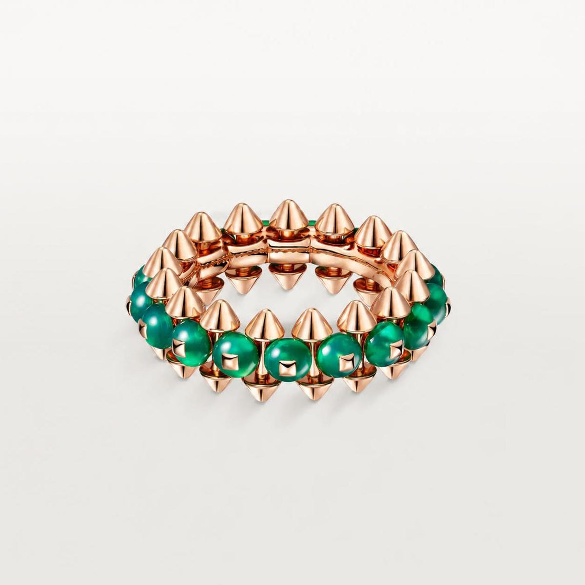 Cartier Clash de Cartier Ring Green-Dyed Agate 18K Rose Gold