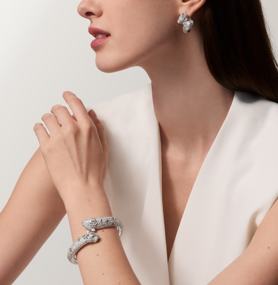 Cartier Panthère de Cartier Bracelet Paved White Gold