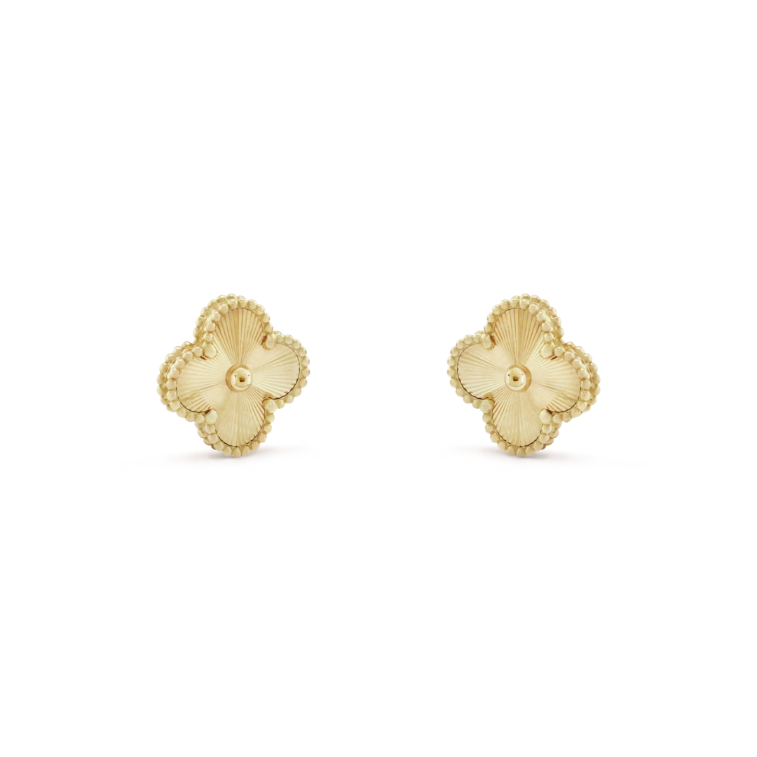 Van Cleef & Arpels Vintage Alhambra Earrings 18K Yellow Gold