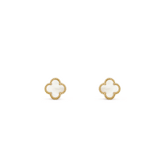 Van Cleef & Arpels Sweet Alhambra Earrings Mother-Of-Pearl 18K Yellow Gold
