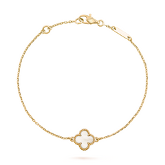 Van Cleef & Arpels Sweet Alhambra Bracelet 1 Motif Mother-Of-Pearl 18K Yellow Gold