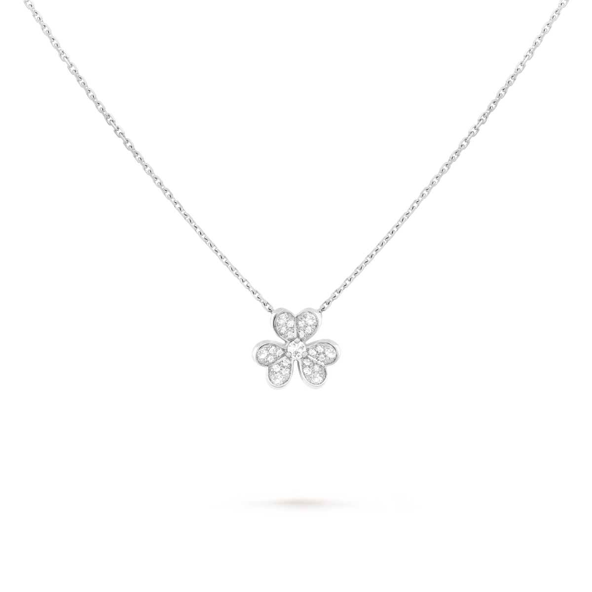 Van Cleef & Arpels Frivole Diamond Mini Pendant 18K White Gold