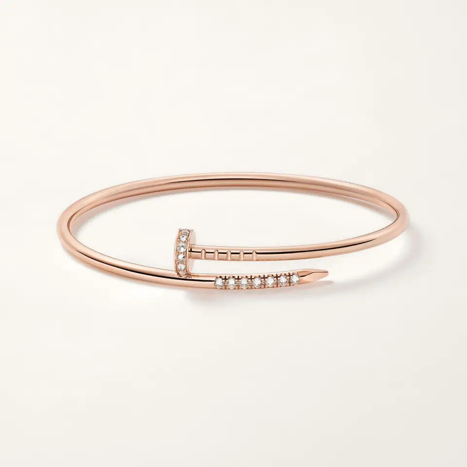 Cartier Juste un Clou Bracelet Small Model Reverse-Set Diamonds 18K Rose Gold