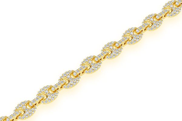 Bracelet en diamant Mariner Link 2,75 ct 5 mm en or massif 14 carats
