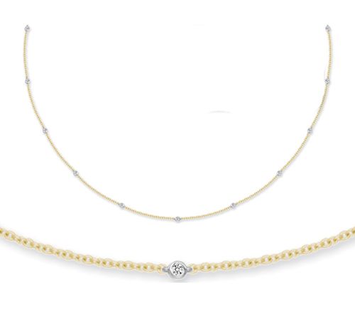 18C002-L | 18ct White And Yellow Gold Diamond Bracelet