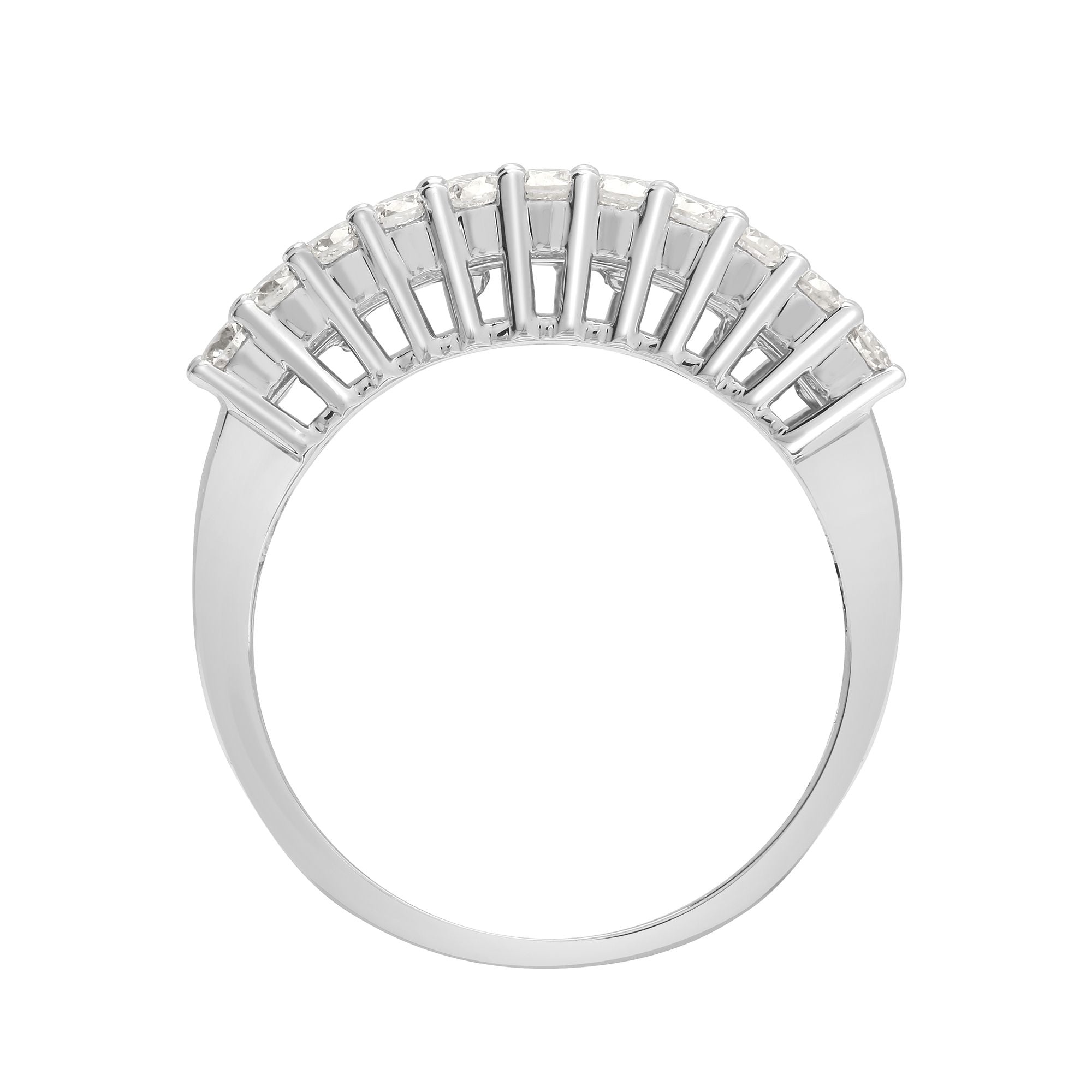 2.00ct Diamond Fancy Round & Baguette Ring 18K White Gold