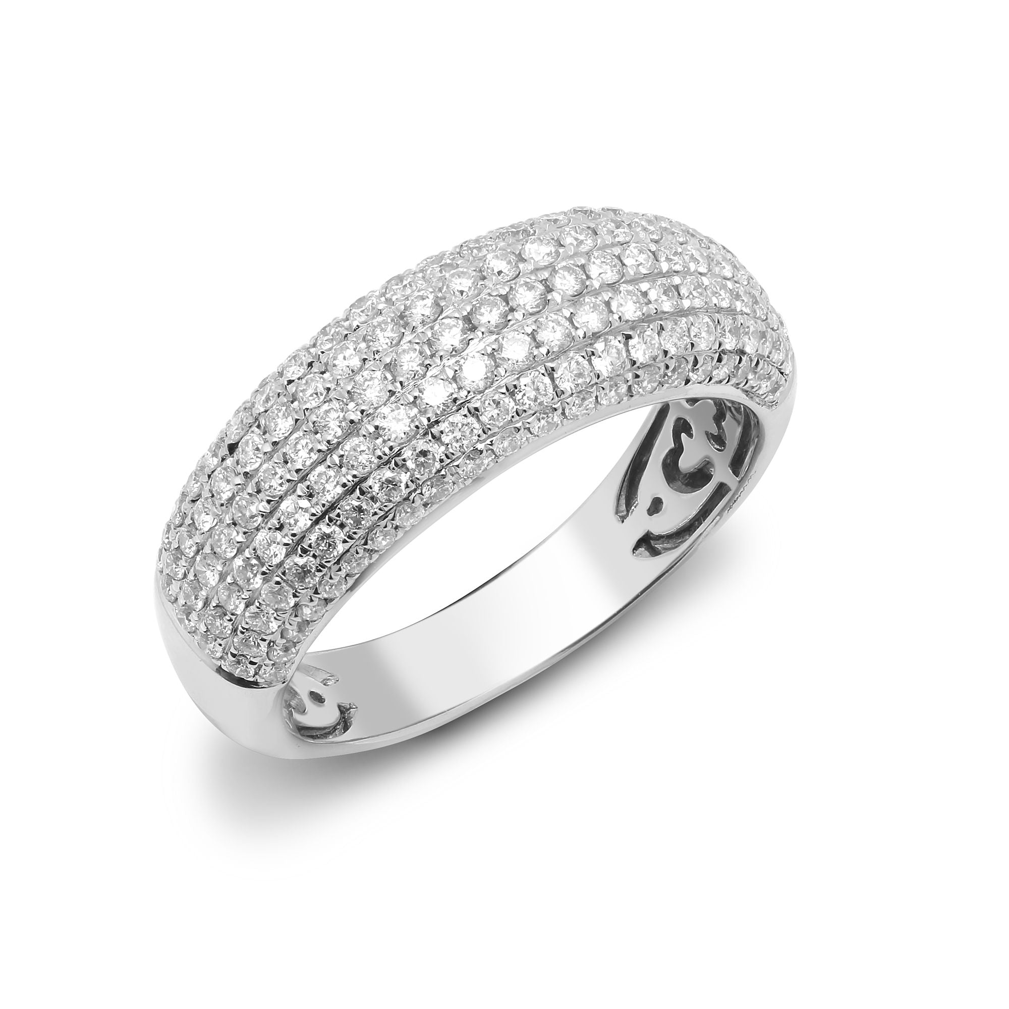 18R904-V | 18ct White 1.00ct Diamond Bombay Ring