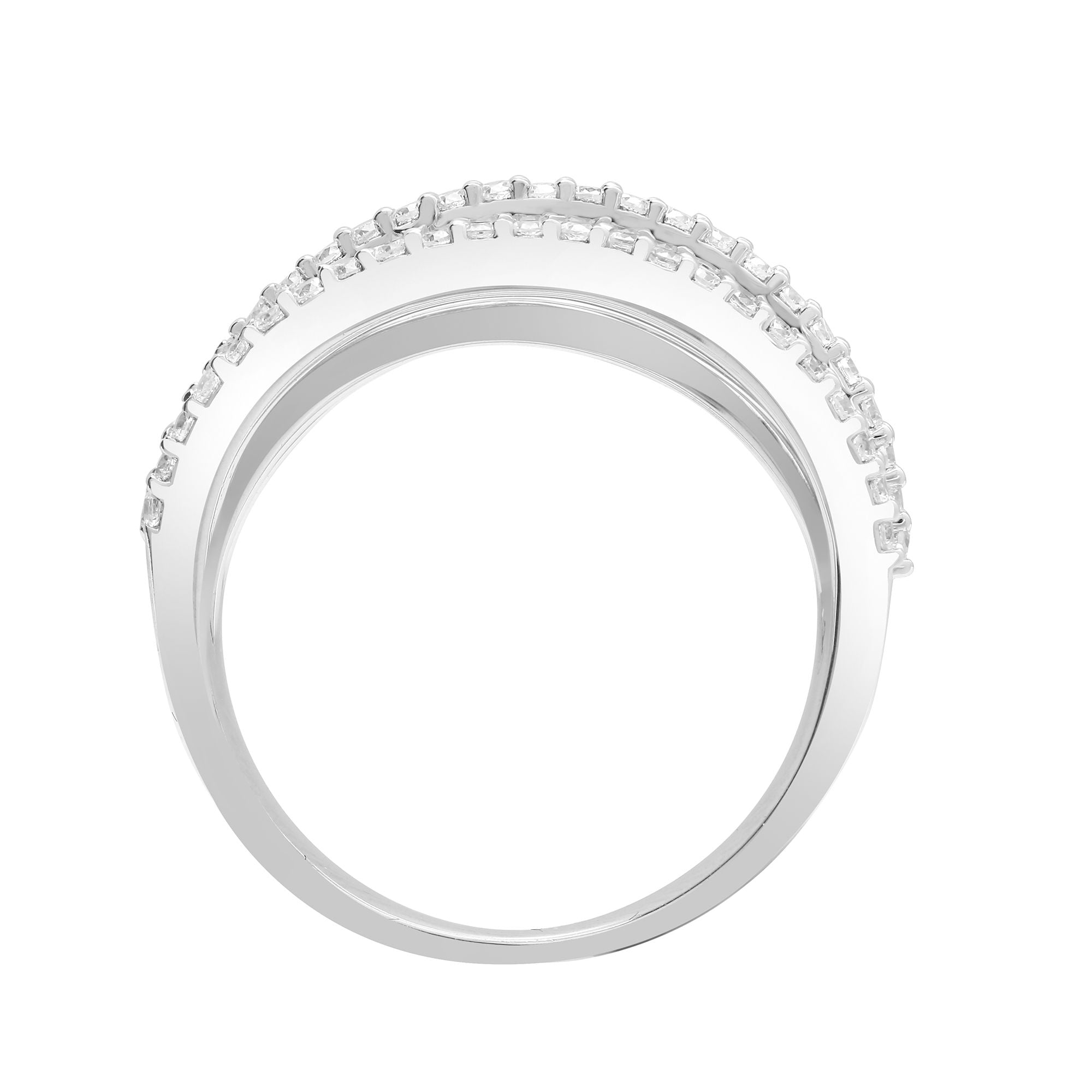 0.63ct Diamond Fancy Frill Ring 18K White Gold
