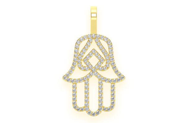 Colgante de diamantes Hasma Silhouette de 1,00 quilates en oro macizo de 14 quilates