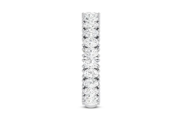 Bande d'éternité taille ovale diamant 2,50 ct bande entièrement naturelle or blanc 14 carats