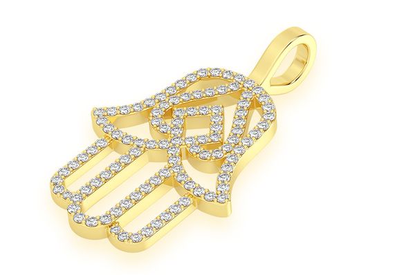 Hasma Silhouette Pendentif diamant 1,00 ct en or massif 14 carats