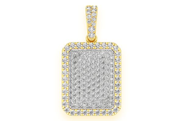 0.65ct Diamond Pillow Double Layer Pendant 14K Solid Gold