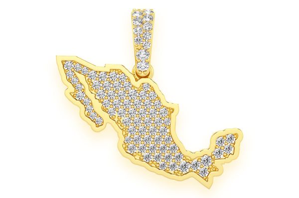 México 0.33ct Colgante de Diamantes 14K Oro Sólido