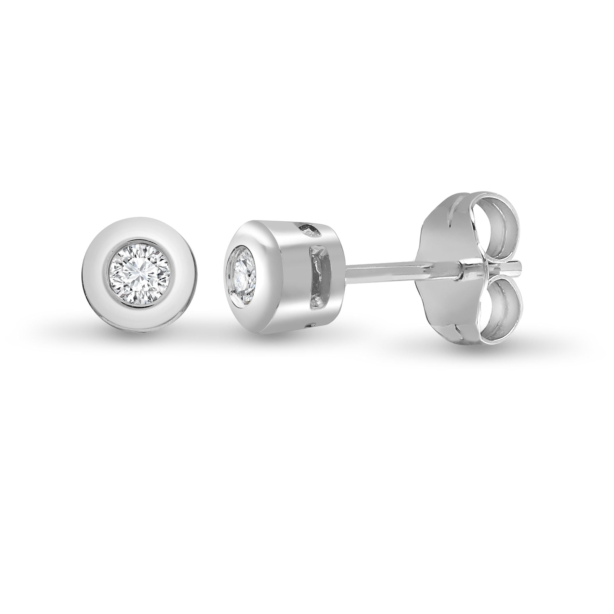 9E002-020 | 9ct White 20pts Dia Stud Earrings