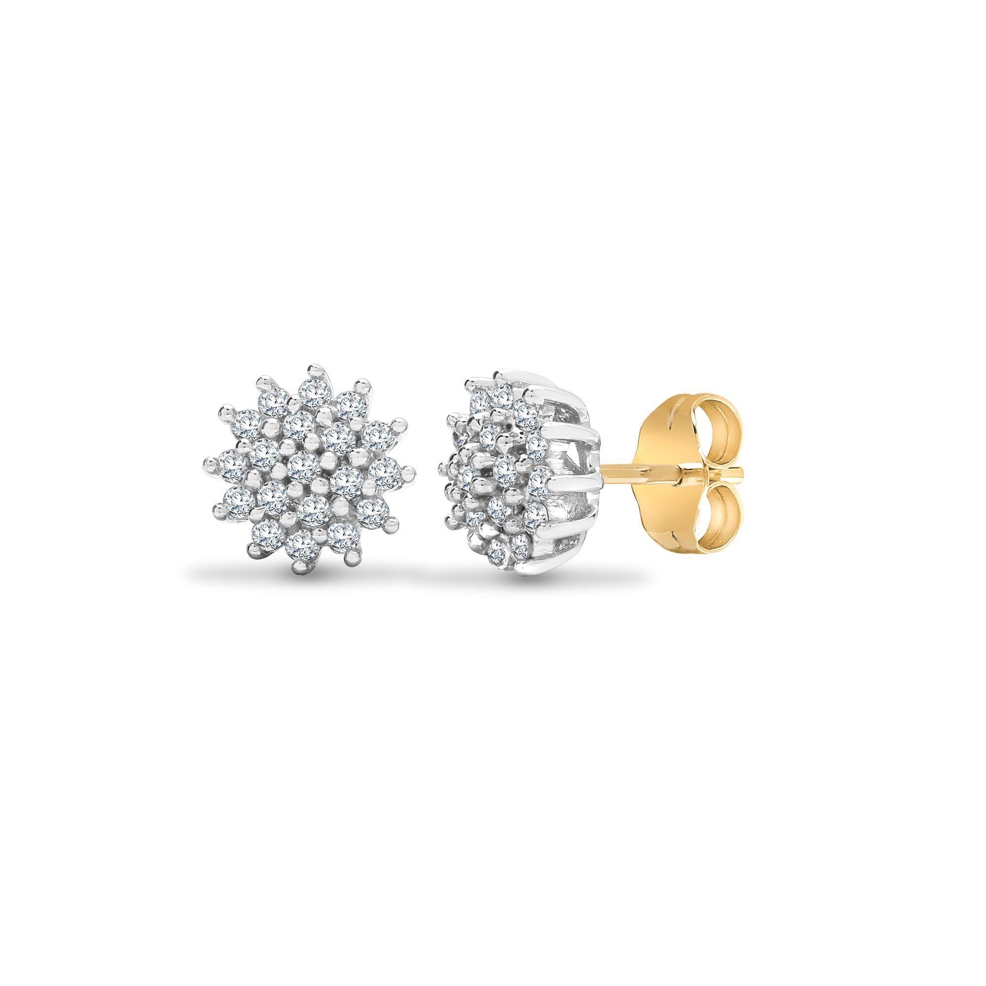 9E034 | 9ct White Gold Diamond Earrings