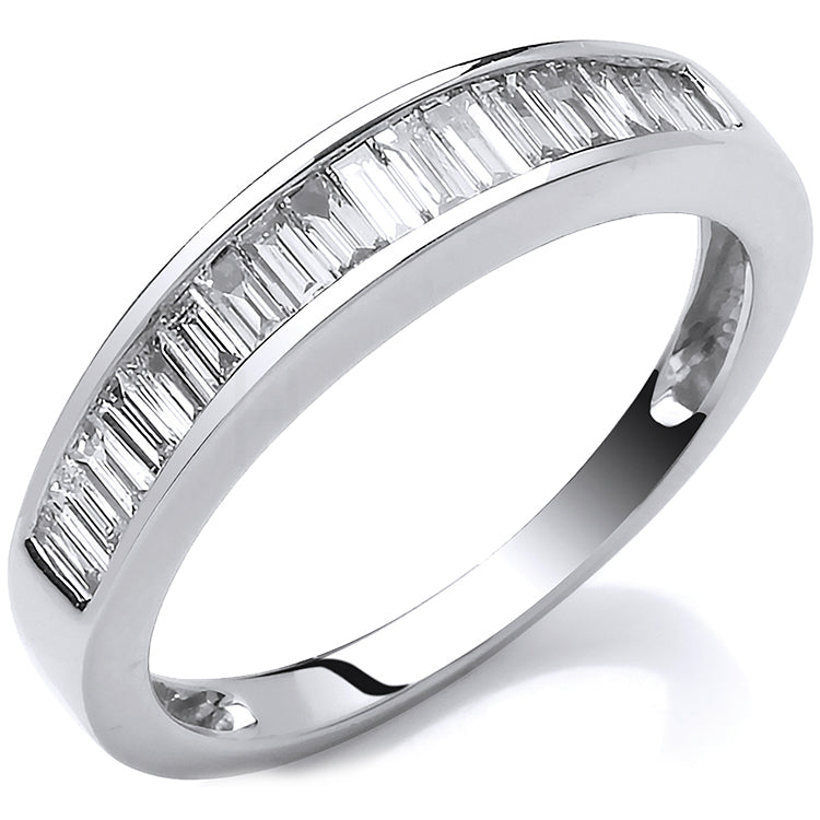 18ct White Gold 0.50ctw Baguette Cut Diamond Eternity Ring