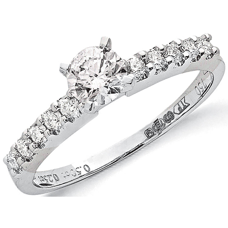 9ct White Gold 0.75ct Diamond Engagement Ring
