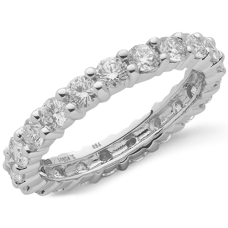 18ct White Gold 2.00ct Full Diamond Eternity Ring