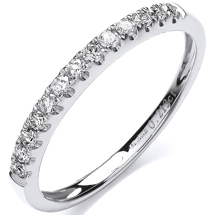 18ct White Gold 0.20ctw Half Eternity Ring