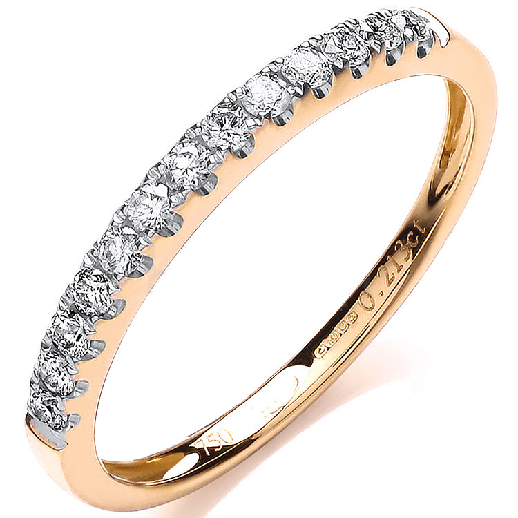 18ct Yellow Gold 0.20ctw Half Eternity Ring