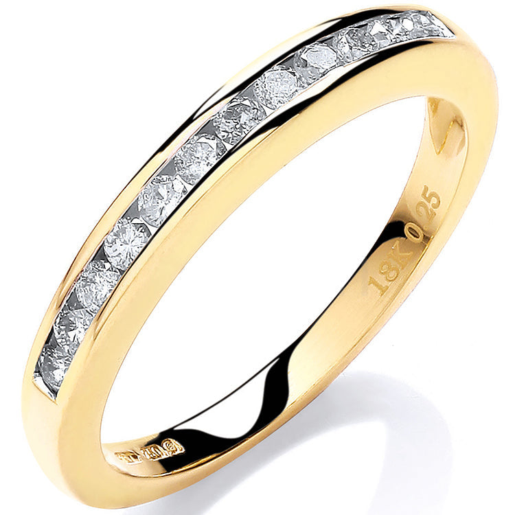 18ct Yellow Gold 0.25ctw Diamond Eternity Ring