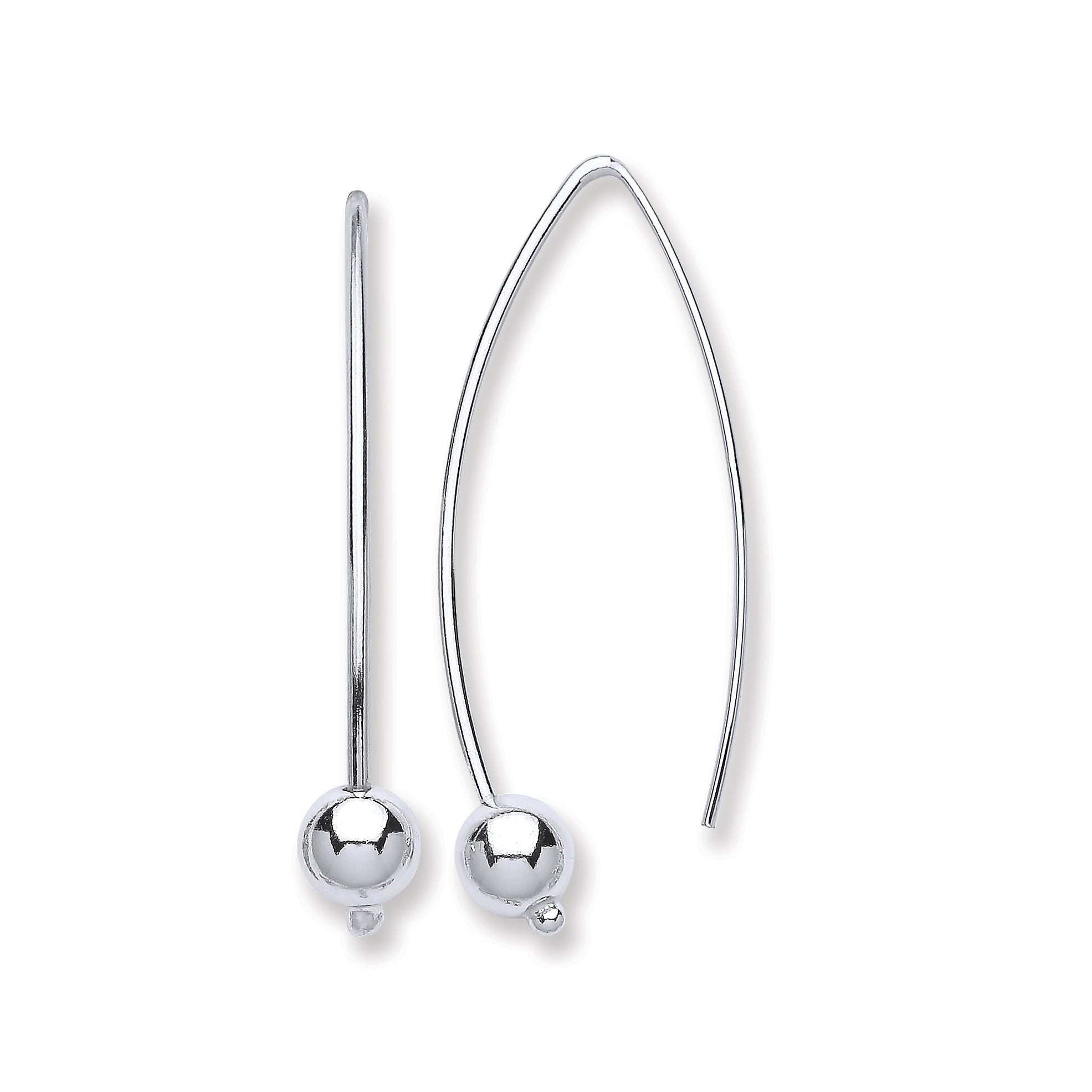 Silver Two Pin Earrings