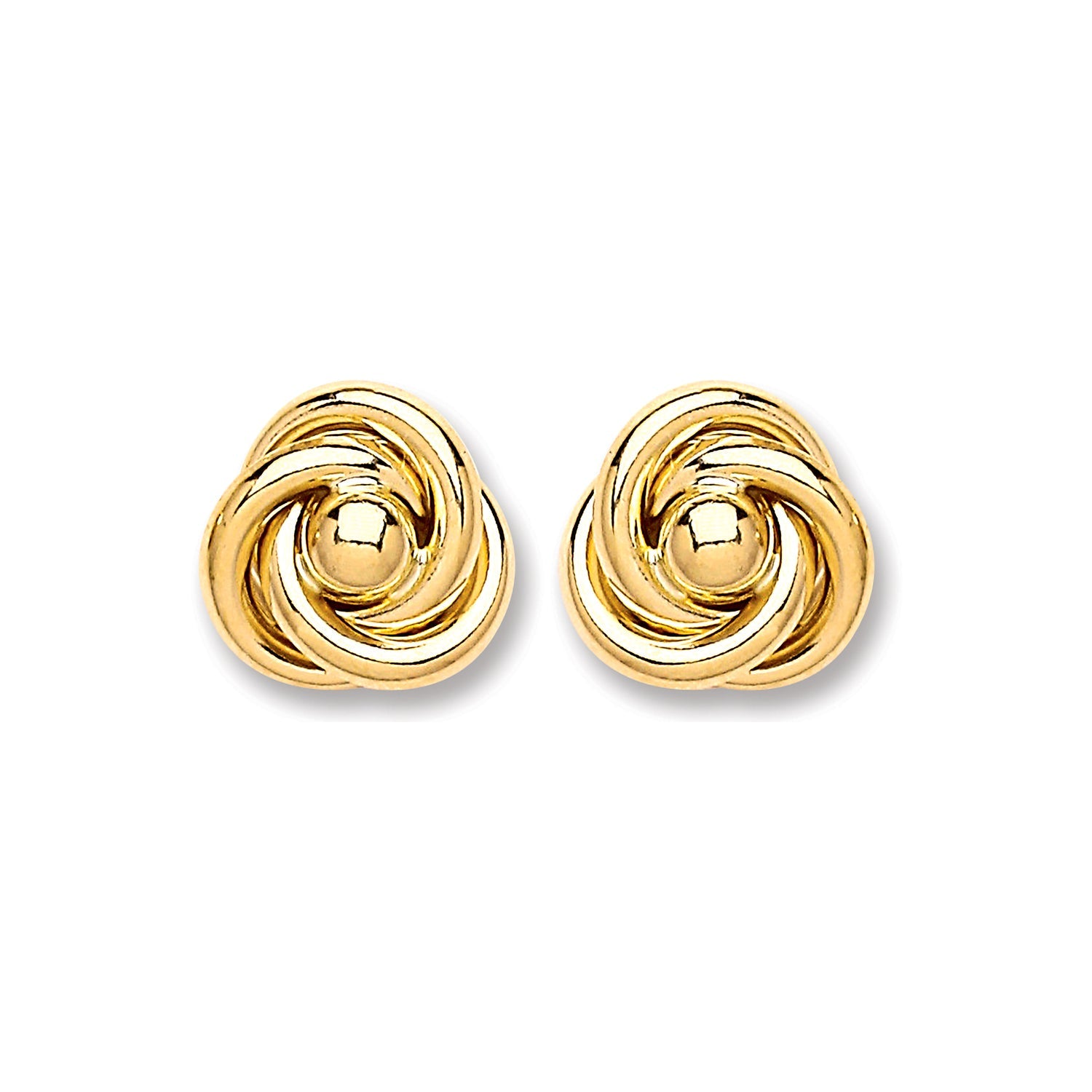 9ct Gold Medium Knot Stud Earrings