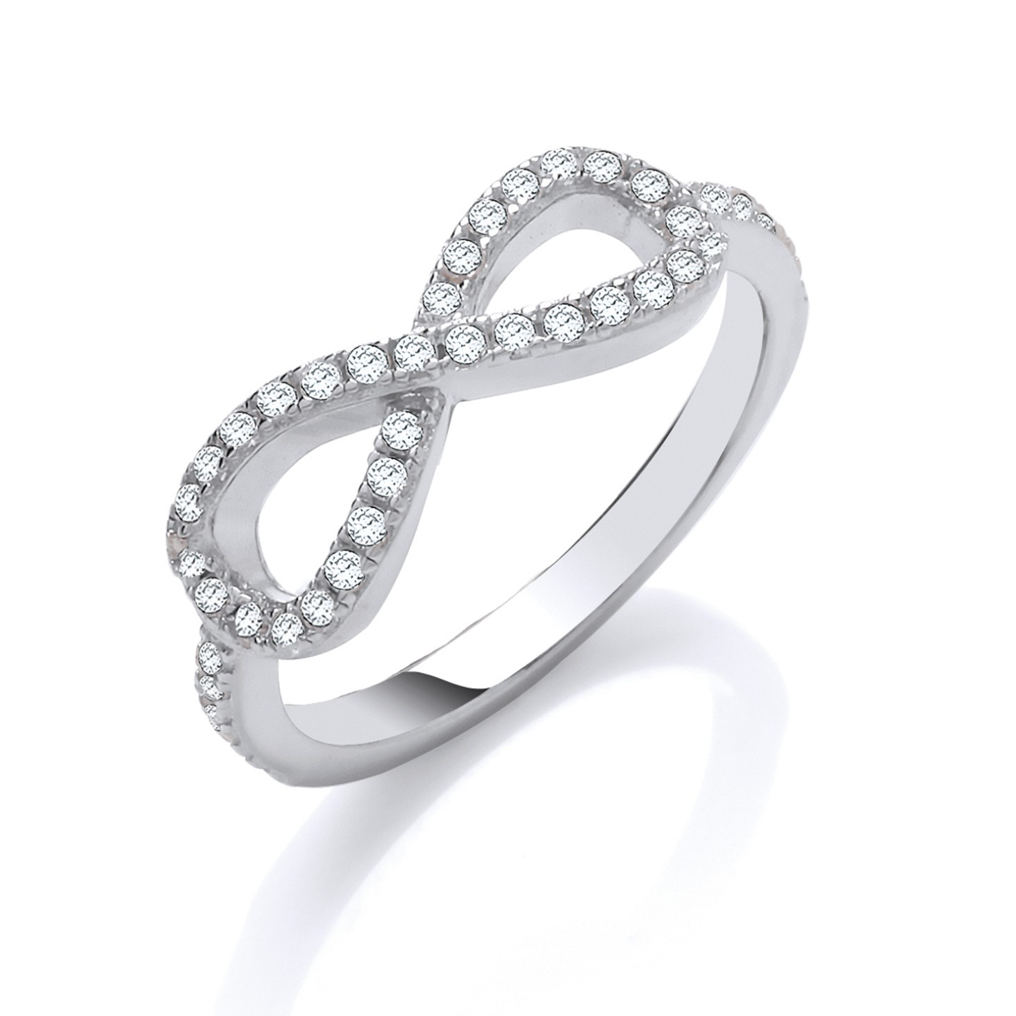 Silver Infinity Cubic Zirconia Ring