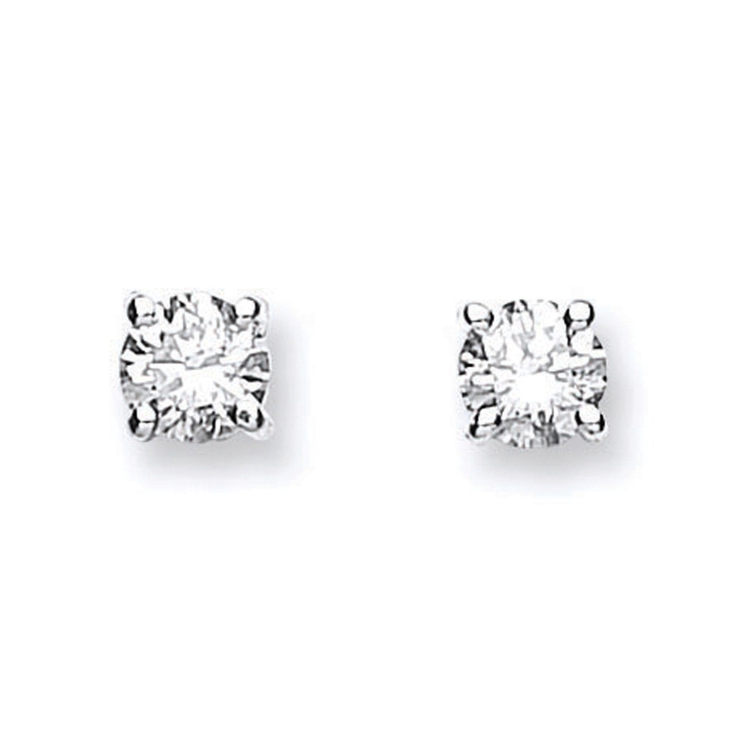 Claw Set Diamond 0.50CT Stud Earrings 18K Gold