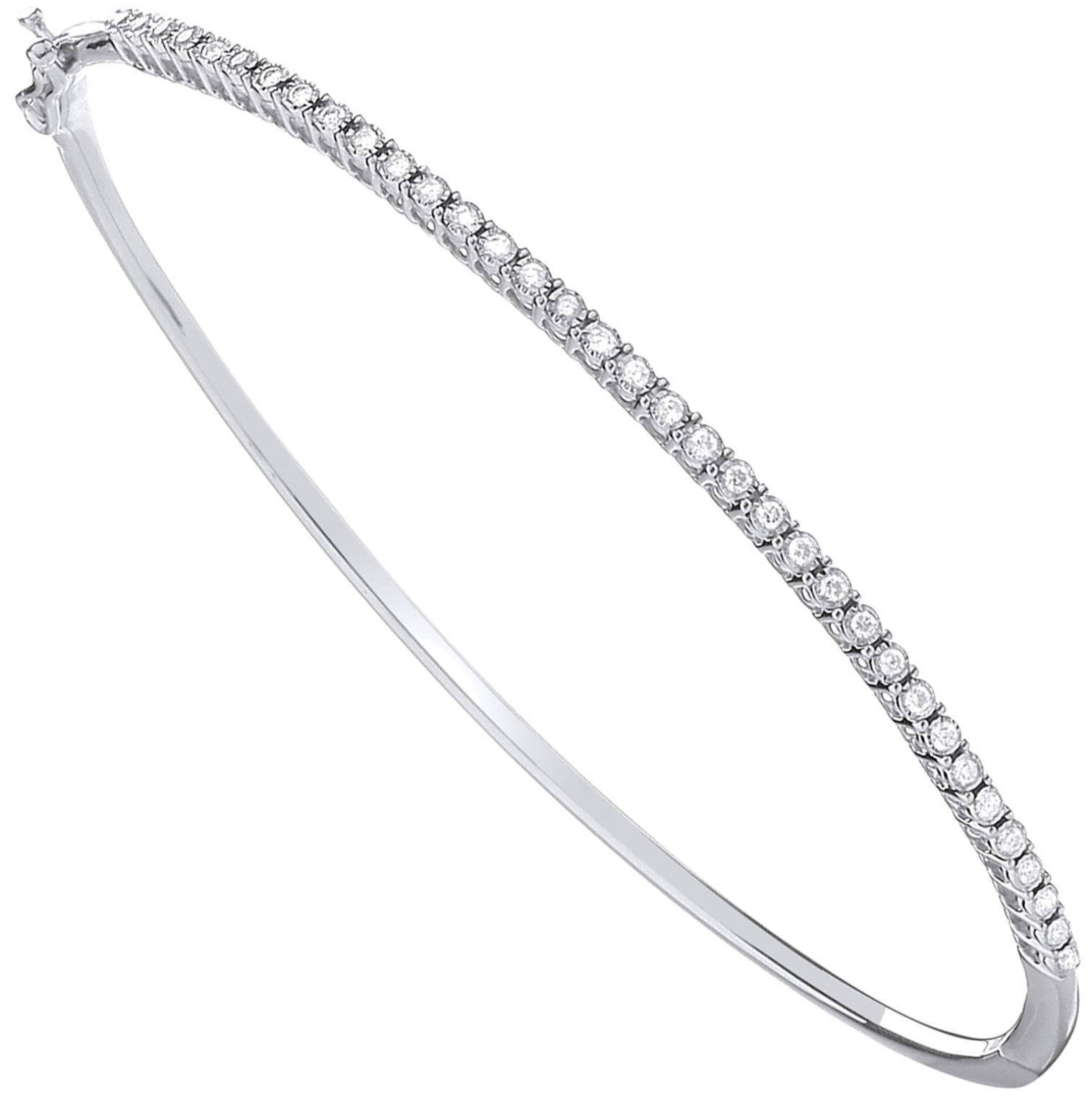 Thin Diamond 0.25CT Bracelet 9K White Gold