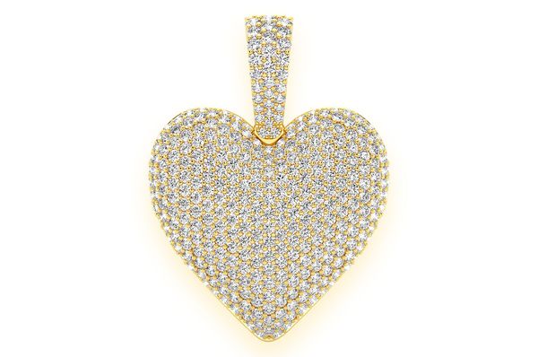 Colgante de diamantes de 1,25 quilates con corazón burbujeante en oro macizo de 14 quilates